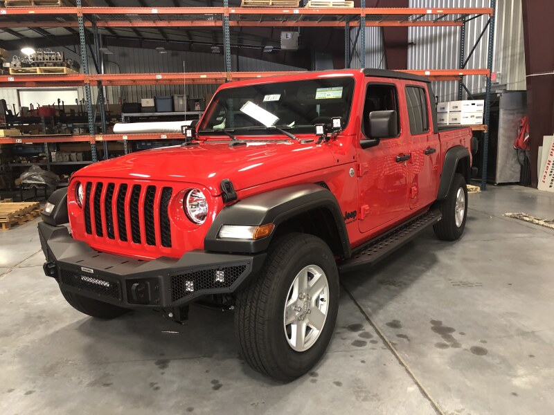 Jeep Wrangler Bumper - Front - Go Rhino - Rockline Full Width, Winch Ready - Textured Black - `07-`20